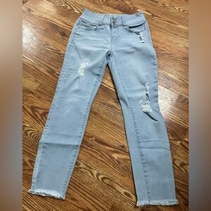 California Vintage Light Wash Raw Hem Jeans Size 11/30